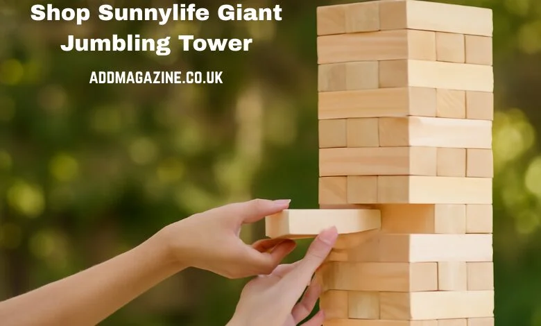 Shop Sunnylife Giant Jumbling Tower: The Ultimate Outdoor Game for All Ages